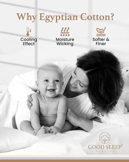 Egyptian Cotton Pillowcases Set of 4 | 1000 TC Silky Soft Hotel-Quality White Pillow Covers