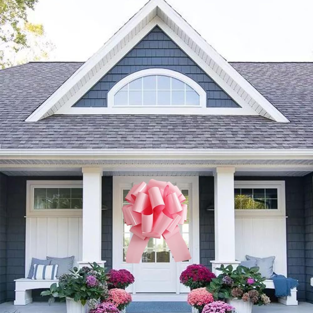 Skiennix 16-Inch Giant Pink Bow - Perfect for Large Gifts, Christmas, and Party Decorations