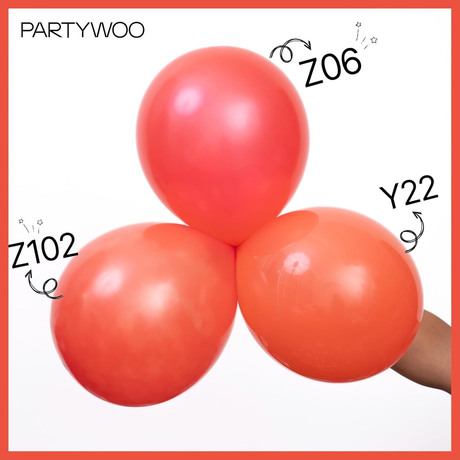 PartyWoo Coral Balloons - 140-Piece Latex Balloon Arch Kit | Various Sizes for Weddings & Parties