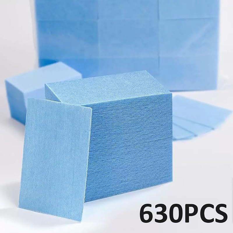 DRHAHA 630Pcs Lint Free Nail Wipes - Absorbent Gel Polish Remover Pads