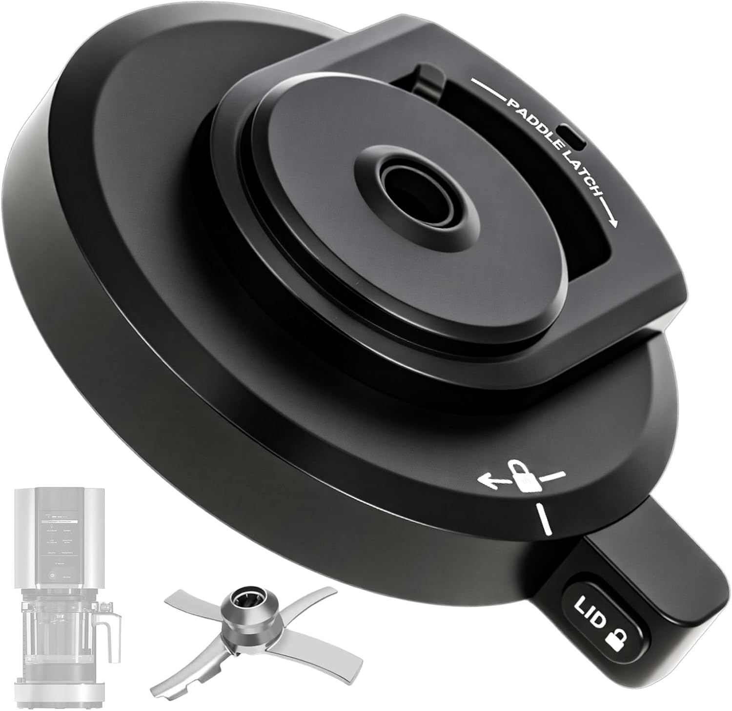 Ninja Creami Replacement Lid - Reusable Outer Bowl Lid with Paddle for NC299AMZ | NC301 | NC300 Series