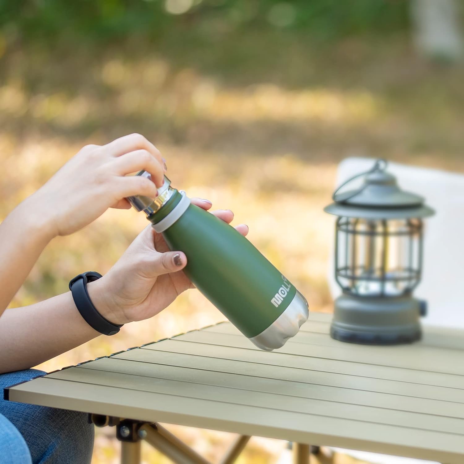 Skiennix Small Water Bottle - 9 oz Stainless Steel Insulated Vacuum Bottle | Leak-Proof Cola Shape for Kids (Grass Green)