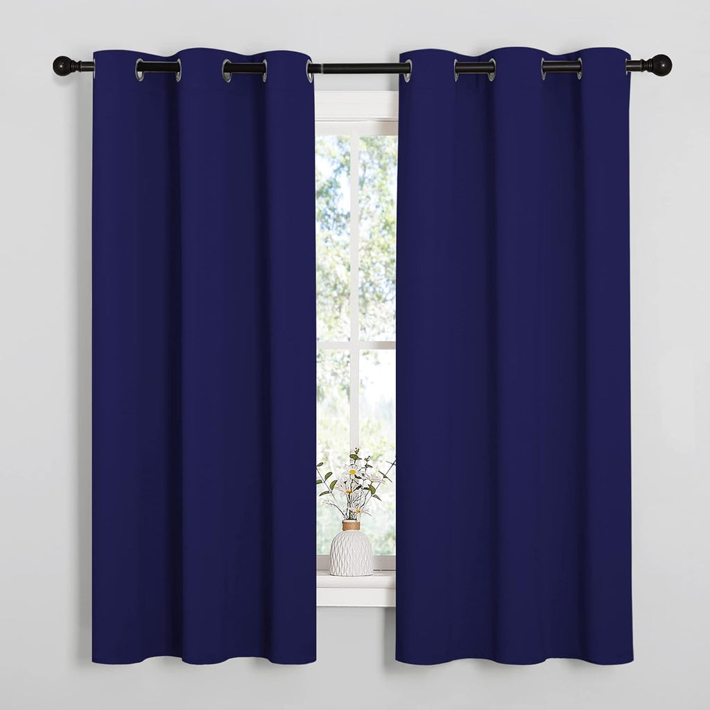 NICETOWN Blackout Curtain Panels - Energy Saving Thermal Insulated Drapes | Royal Blue, 34" x 54" (1 Pair)