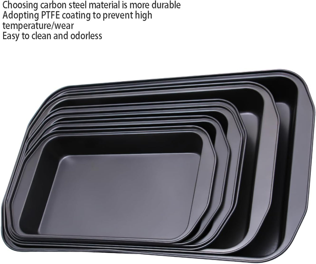 Skiennix Large Rectangular Baking Pan - Non-Stick Carbon Steel Cake Mold | 17 Inches