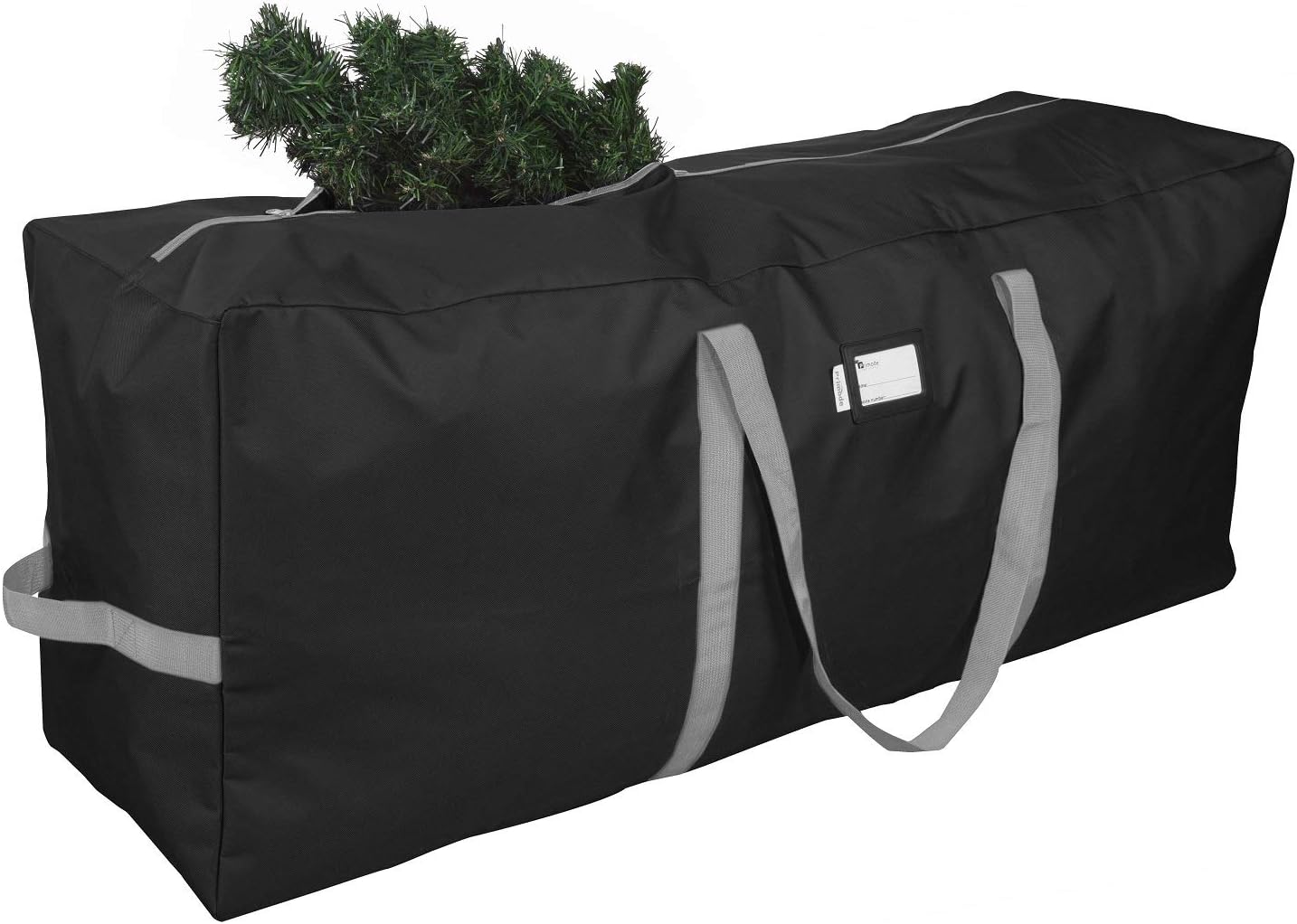 Primode Heavy Duty Christmas Tree Storage Bag - Fits Up to 7.5 Ft. Disassembled Tree | 50” x 15” x 20” | Durable 600D Oxford Material (Black)