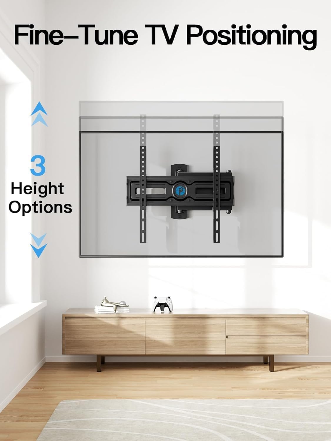 Pipishell Full Motion TV Wall Mount - Adjustable Bracket for 26-65 Inch TVs | Max VESA 400x400mm, 77 lbs Capacity
