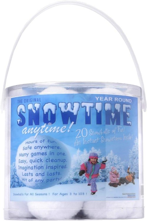 Anytime Indoor Snowball Fight - 20 Pack of Fun, Soft Snowballs for Year-Round Play