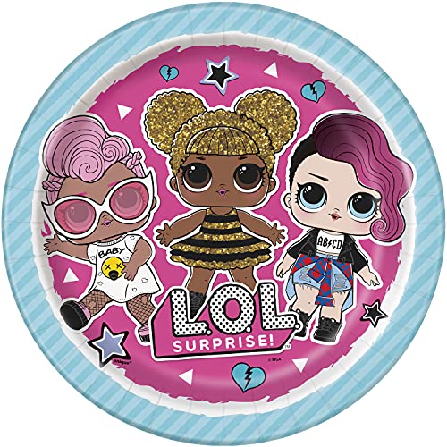 LOL Surprise Paper Plates - 23 cm, Pack of 8 - Birthday Party Supplies