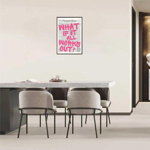 Drimiler Retro Newspaper Poster - Positive Affirming Quote Canvas Wall Art | 24x36in Framed Decor