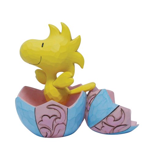 Enesco Peanuts by Jim Shore Woodstock Popping Out of Easter Egg Miniature Figurine, 3.19 Inch, Multicolor