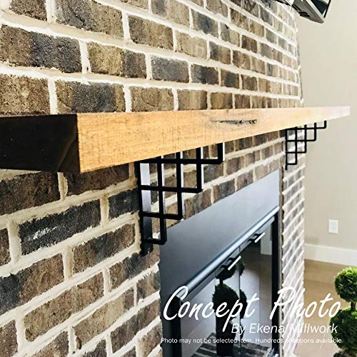 Ekena Millwork BKTM02X05X08TBR 2" W x 5 1/2" D x 8" H Bradford Wrought Iron Bracket (Triple Center Brace)