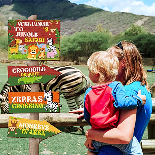 20-Piece Jungle Safari Party Sign Set - Directional Decorations