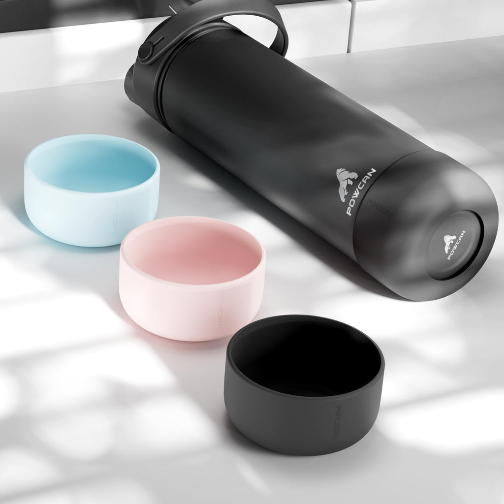 POWCAN Silicone Water Bottle Boot - Anti-Slip, Non-Toxic Protector Sleeve for Extra Durability