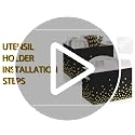Black and Gold Utensil Holder Set - 2PCS Caddy for Parties