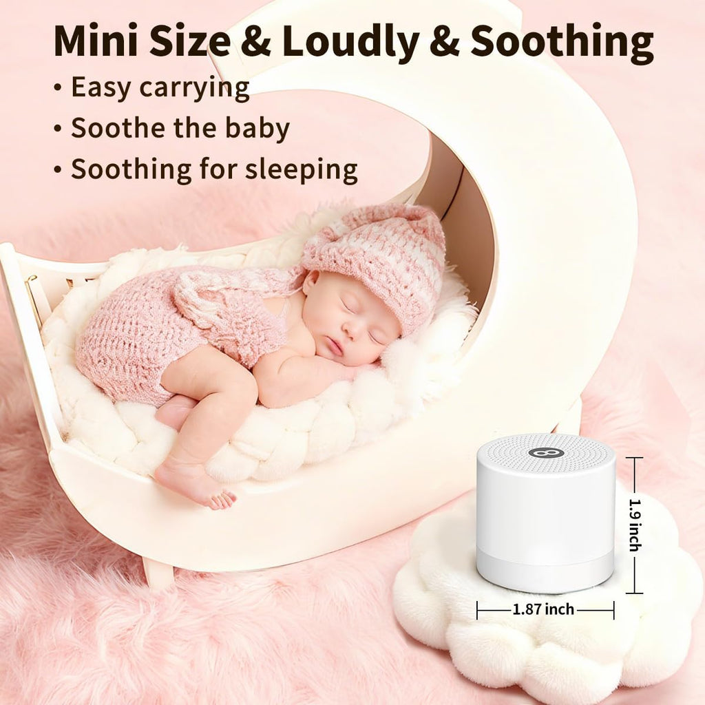 Sound Machine Mini - Portable White Noise Machine with 30 Soothing Sounds & Timers for Sleep