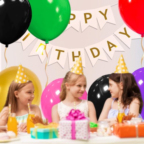Big Balloons 32-Pack - 18 Inch Round Black Latex Party Balloons for Birthday & Wedding Decor