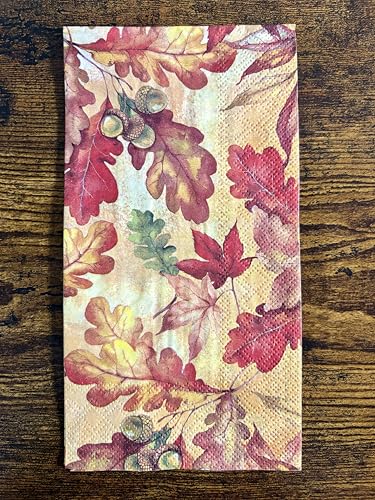 IHR Ideal Home Range 3-Ply Disposable Napkins, 16-Count, 8.5" x 4.5" - Autumn Design