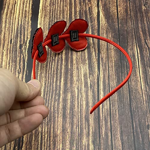 Red Sequin Heart Headband Glitter Love Hair Hoop for Valentine Day