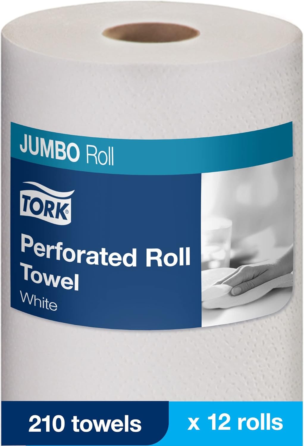 Universal Perforated Towel Roll - Two-Ply, 11 x 9 Inches, White - 210 Sheets Per Roll