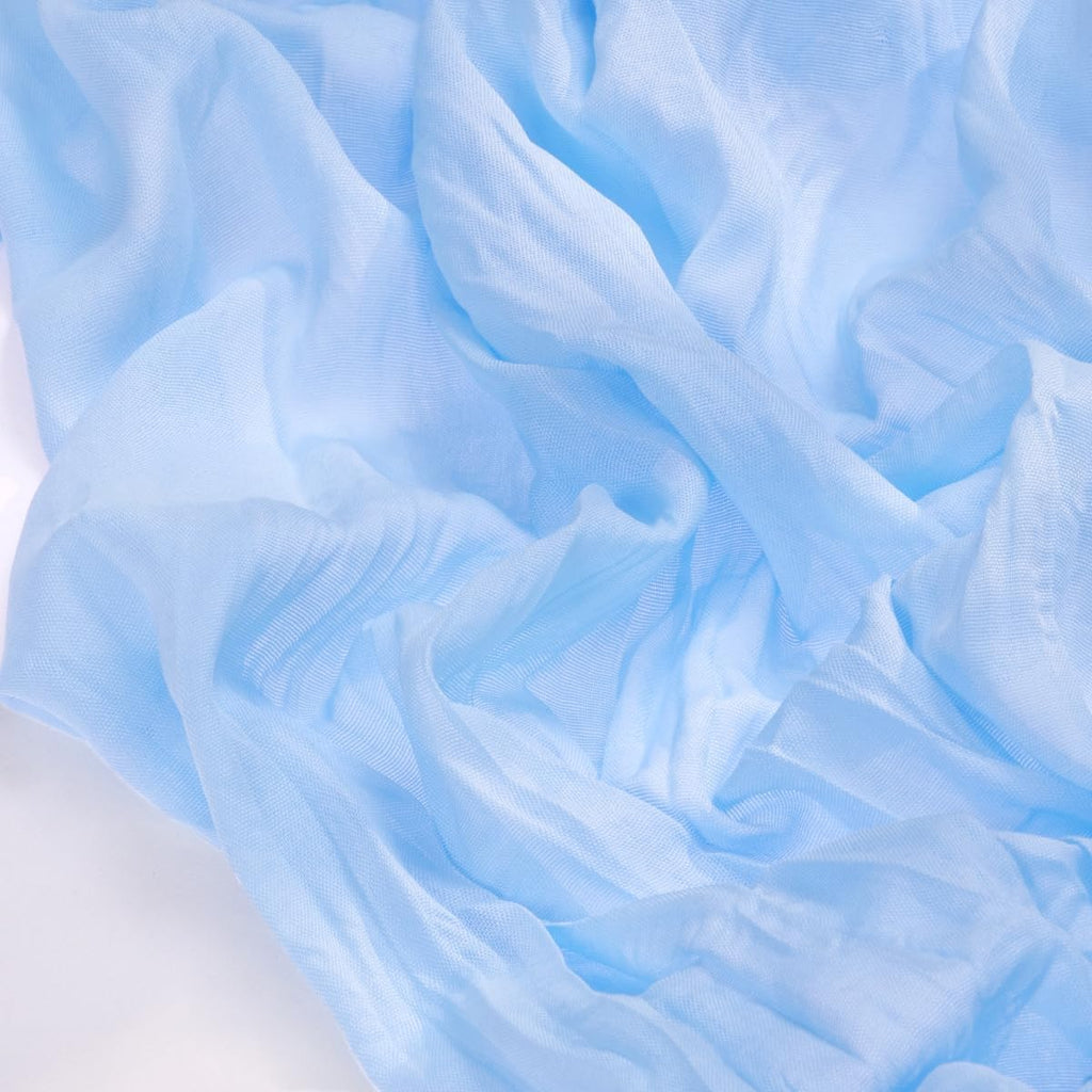 Socomi Blue Cheesecloth Table Runner - 120 Inch Light Blue Boho Rustic Decor for Weddings & Events