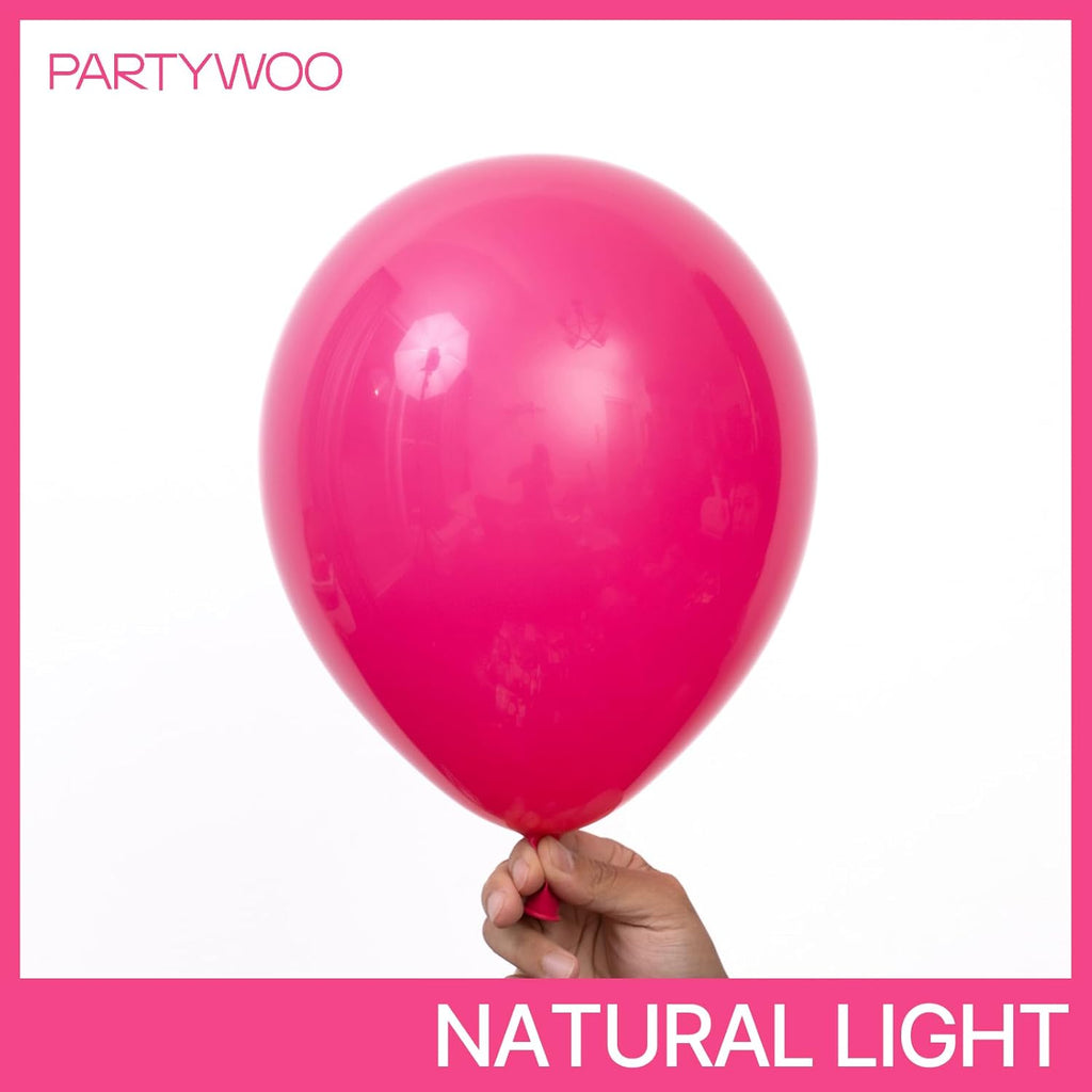 PartyWoo Hot Pink Balloon Arch Kit - 85 Pcs in Various Sizes for Baby Showers, Weddings & Birthdays | Fuchsia Decor