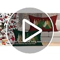 Christmas Decorative Pillow Covers Set of 2 - 20x26 Lumbar Shams