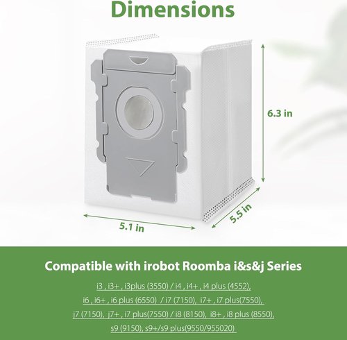 iRobot Vacuum Bags - 20 Pack for i7, i8, i3, j7, s9 & More | Automatic Dirt Disposal Bags