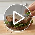 Performore Serrated Sandwich Knife - 4" Stainless Steel Blade for Easy Slicing