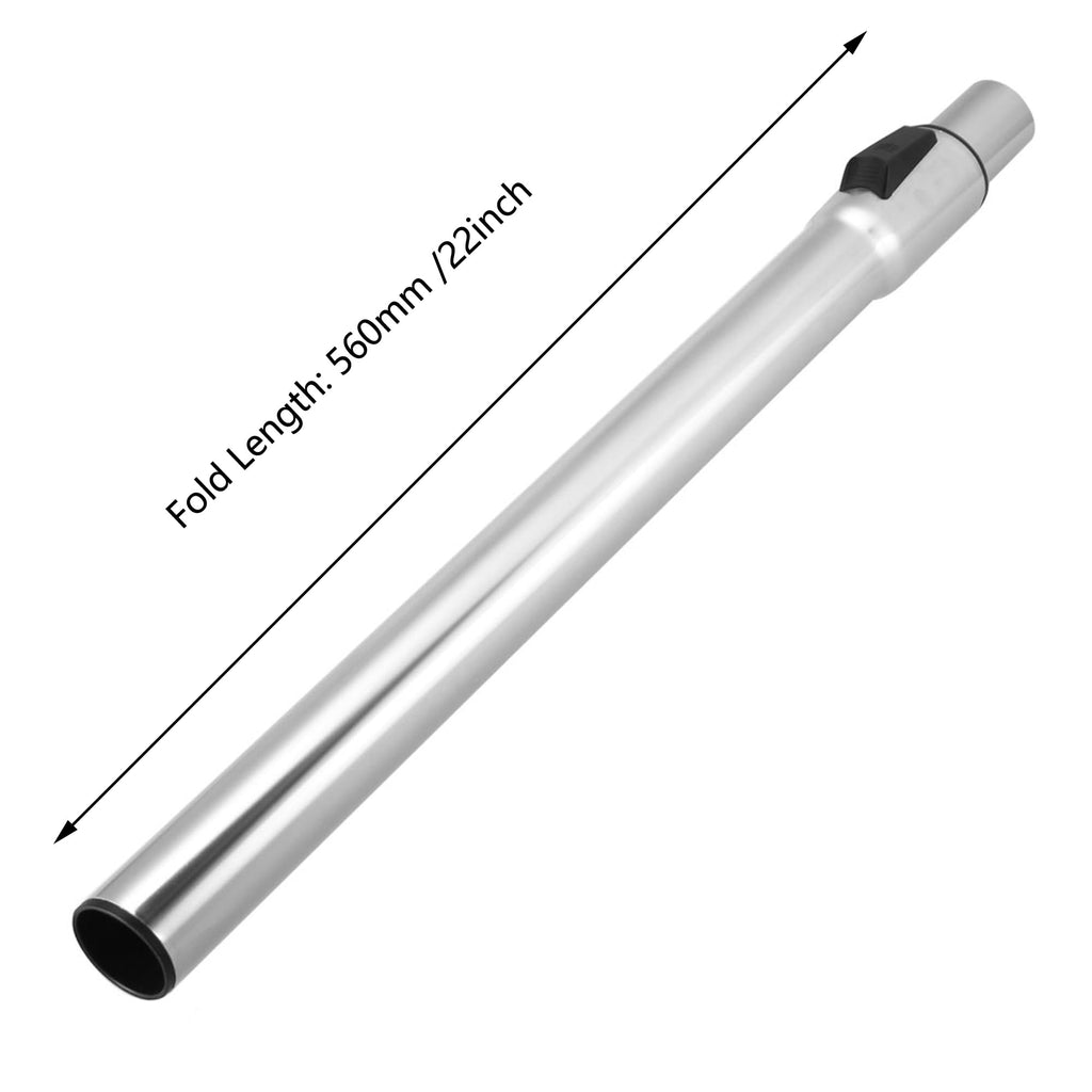 1.25 Inch (32mm) Telescopic Vacuum Extension Wand – Stainless Steel Metal Tube – Compatible with 1-1/4" Vacuum Accessories, Fits Select Shop Vac & Other Standard Vacuums
