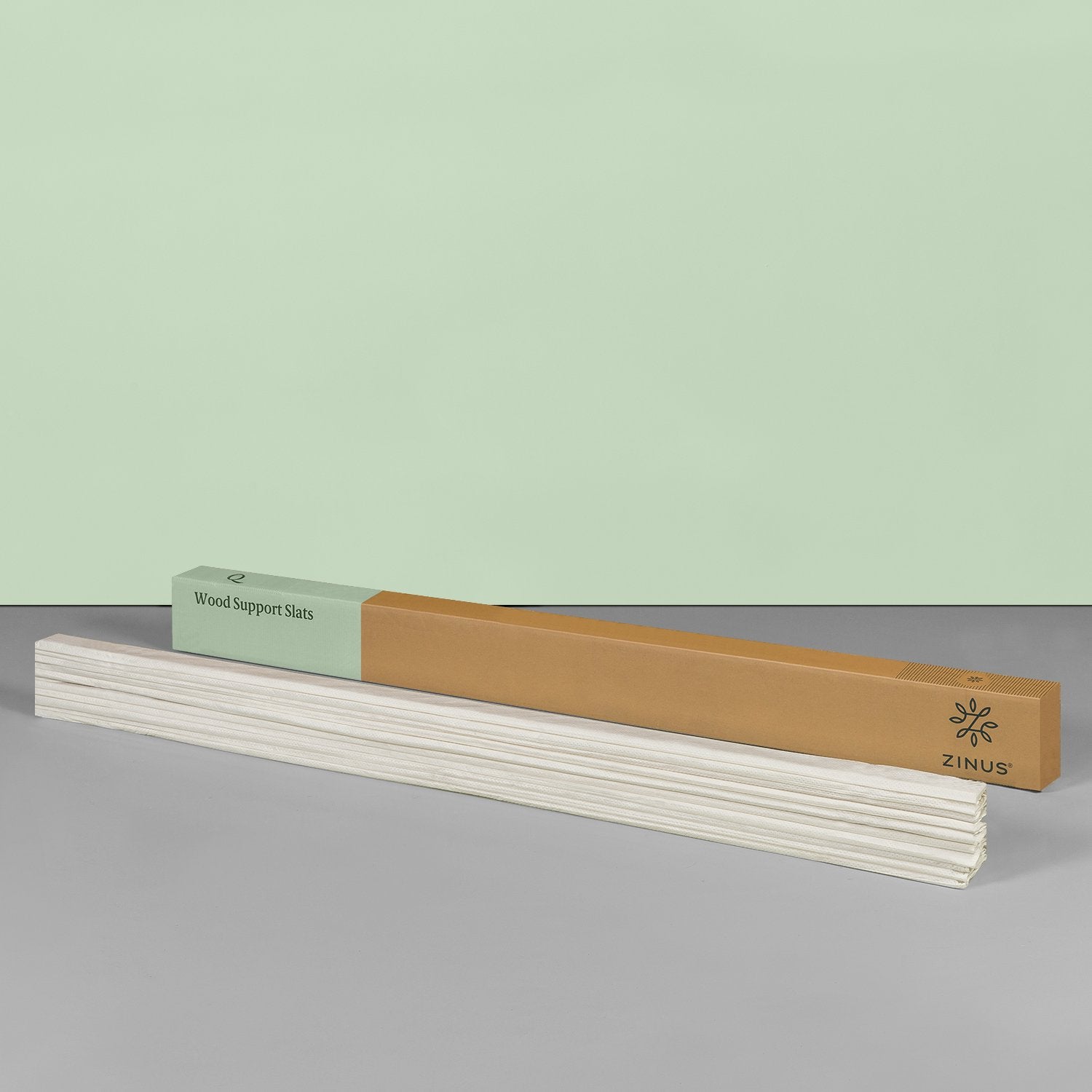 Zinus Compack Vertical Wood Slats, Fabric Covered Bunkie Board, Box Spring Replacement, No Assembly Required, Natural, Twin