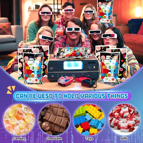 G1ngtar 50Pcs Game Night Party Favor Bags - Waterproof Plastic