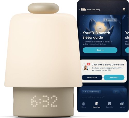 Hatch Baby Sound Machine - Night Light & Sleep Support | Wi-Fi Enabled, Routine Builder, Greige
