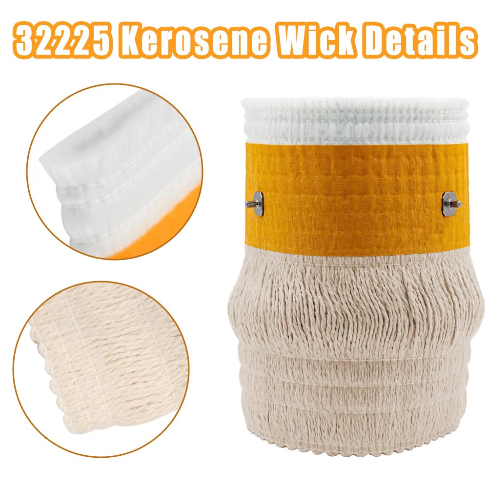 Kerosene Heater Wick 32225 for Replacement Kero World KW-24C, D-yna-GLO CV-2300 RMC-95C, Envirotemp CV-2300, DuraHeat DH-2300, White Heater Wick for Heater Stove Accessories