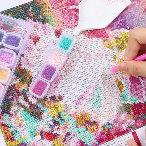 SGHUO 3-Pack Diamond Painting Storage Boxes - 28 Grid Bead Organizer
