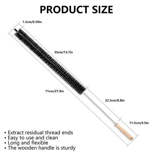 OTAMCO Dryer Vent Cleaning Brush - Lint Removal Cleaner Tool, LongFlexible with Wood Handle (28.7Inches)