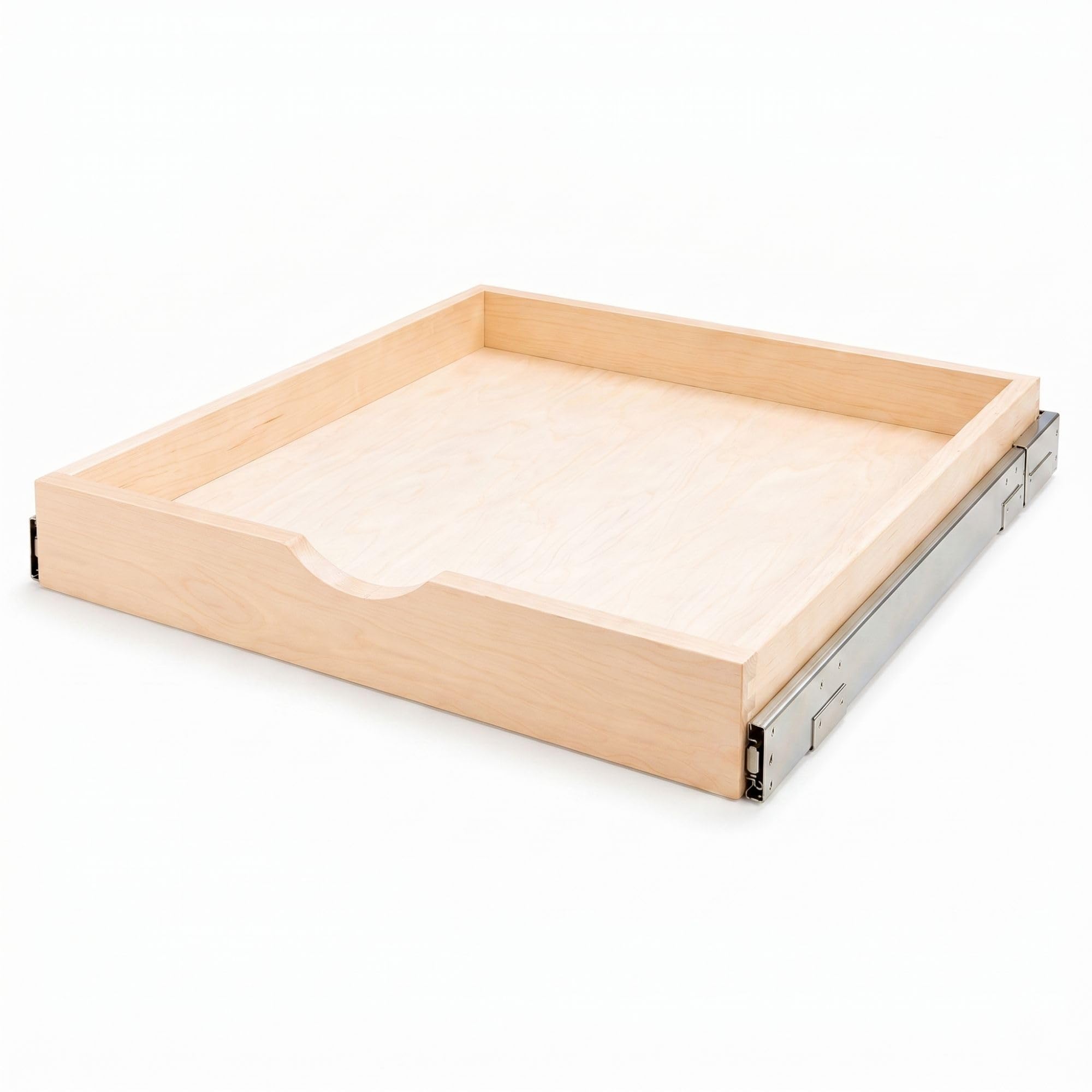 Couver Pull Out Drawers For Cabinets, Soft Close Slide Out Wood Shelves Storage Organizer for Kitchen, Finished, Heavy-Duty, Bottom/Side Mount, 30"W x 21"D x 3"H