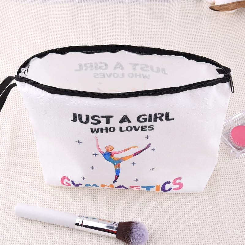 Gymnastics Makeup Bag Toiletry Travel Pouch for Women and Girls