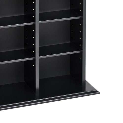 Prepac 2 Column Tall Cabinet Media, Double Multimedia Storage Tower, Black