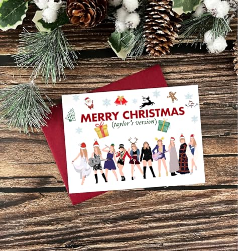 Singer Fan Christmas Card with Envelope - Funny Foldable Design
