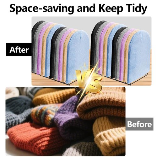 2 Pcs Beanie Holder Organizer, Knitted Hat Storage Rack Display Stand Metal Cap Holder for Winter Swimming Hat Display Home Entryway Tabletop Bedroom Closet Dresser Room Office (Black, 2 Pcs)