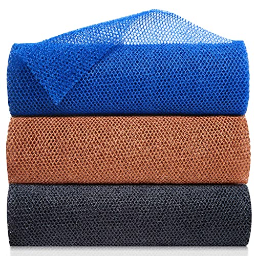 TUZIER African Exfoliating Net Sponge 3-Pack Long Body Scrubber