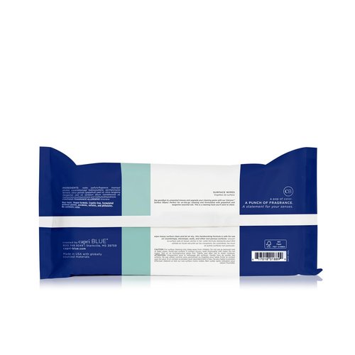 Capri Blue Volcano Multi Surface Wipes - Multi-Purpose Cleaning Wipes with Grapefruit & Tangerine Essential Oils - Safe for Countertops, Walls, and More - Non-toxic, Vegan & Cruelty Free (48 count)