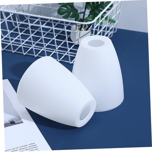 Uonlytech Plastic Lamp Shade for Desk Lamp E14 Base Small Table Cover with Simple Design Replacement Plastic Lampshade for Home Study Hotel Use 3.93 X 3.93 X 4.52 Inches