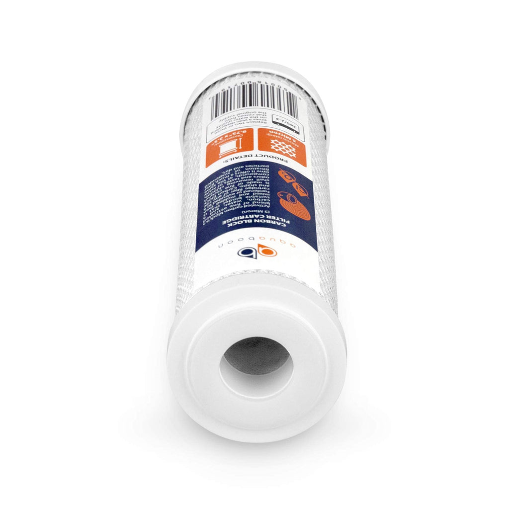 Aquaboon 5 Micron 10 x 2.5 House Water Filters Cartridges, Set of 12 | Sediment & Carbon Filter Replacements Compatible with WHKF-WHWC, P5, WHKF-GD05