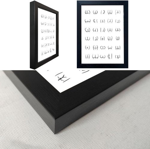 Framed Funny Bathroom Wall Art - Cute Black and White Canvas Print | Stylish Bathroom Decor