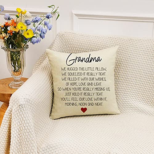 Farmhouse Decorative Pillow Cover for Grandma - 18x18 Inch