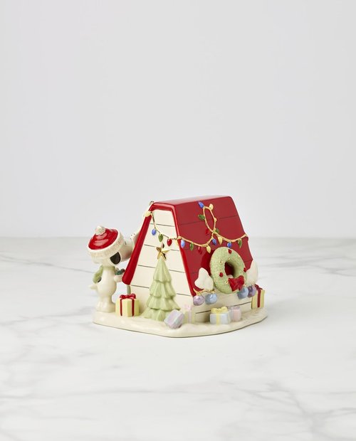Lenox Snoopy's Christmas Figurine - Charming Holiday Decor for Peanuts Fans | Indoor Display