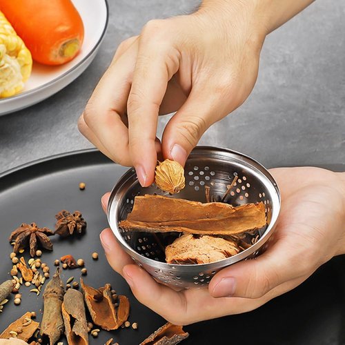 Spice Ball Extra Large for Cooking, Tea Infuser, Stainless Steel Tea Ball Strainer Spice Infuser, Soup Seasonings Seperation Basket with Extended Chain Hook for Brewing Tea Spices Seasonings