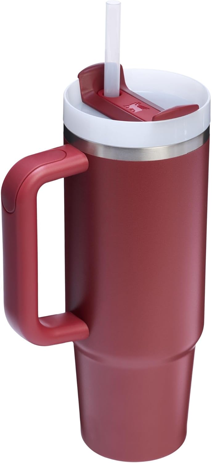 STANLEY Quencher H2.0 Tumbler - 30 oz Insulated Stainless Steel Cup with Handle & Straw | Cranberry