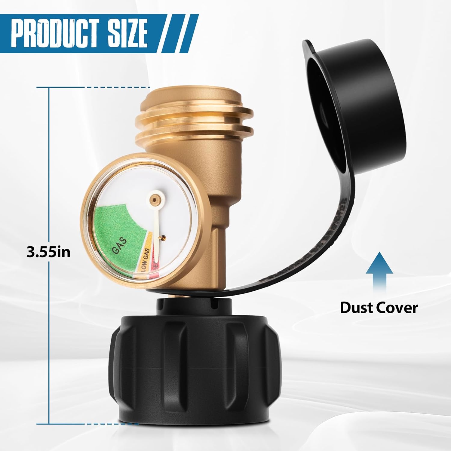 Siziviki Propane Tank Gauge & Leak Detector - Gas Pressure Meter for 5-40 lb Tanks | Universal QCC-1 Connection